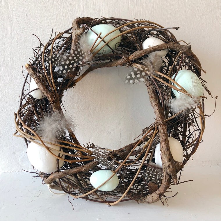 Twiggy Duck Egg Easter Wreath