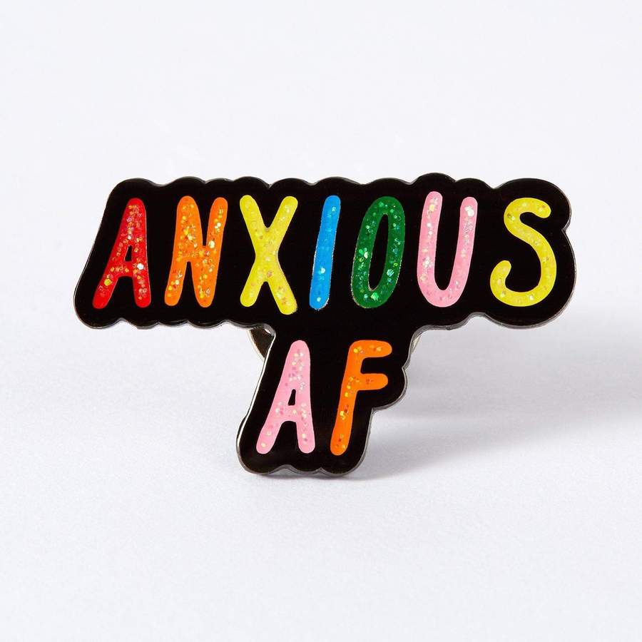 Punky Pins Enamel Pin Badge - Anxious AF