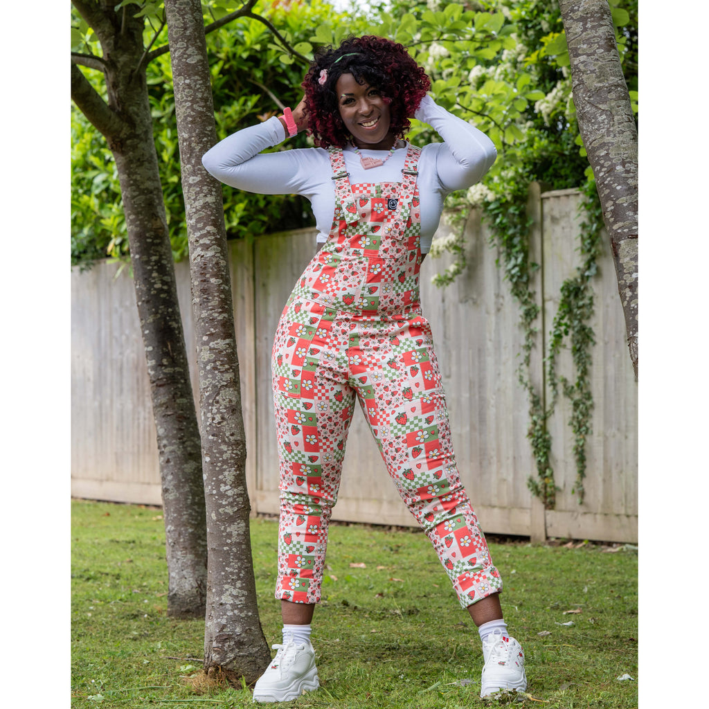 Rebel Romance Strawberry Picnic Dungarees