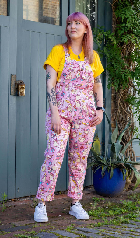 Party Cats Stretch Twill Dungarees