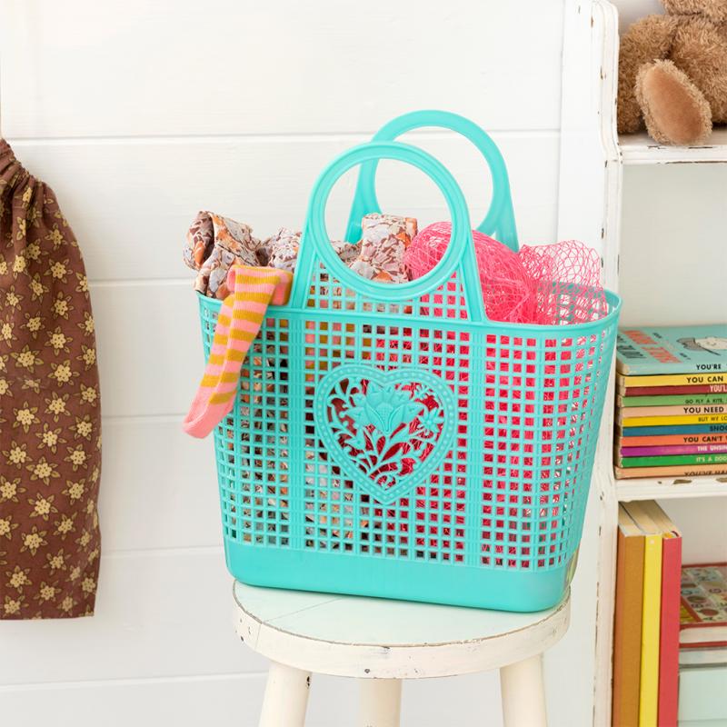 Amelie Basket Bag - Aqua