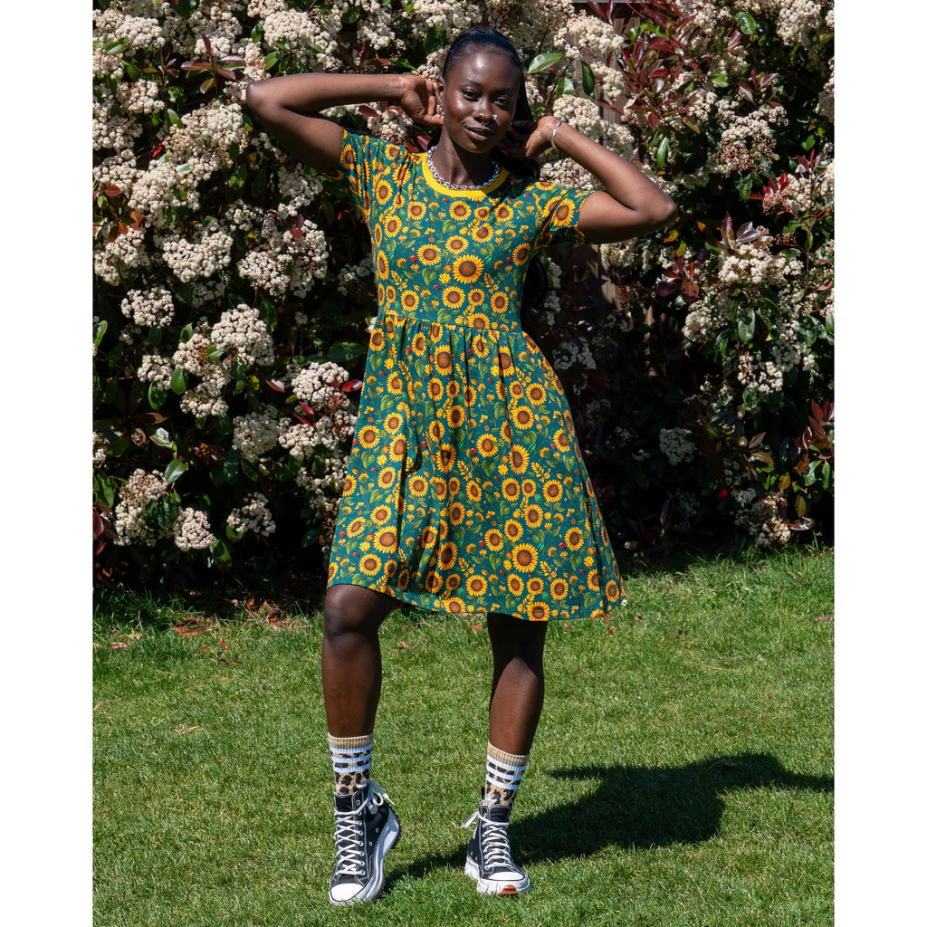Rebel Romance Sunflower T-Shirt Dress