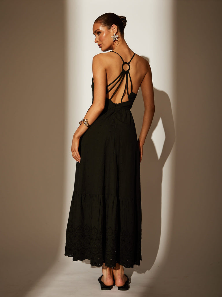 Black Broderie Anglaise Dress