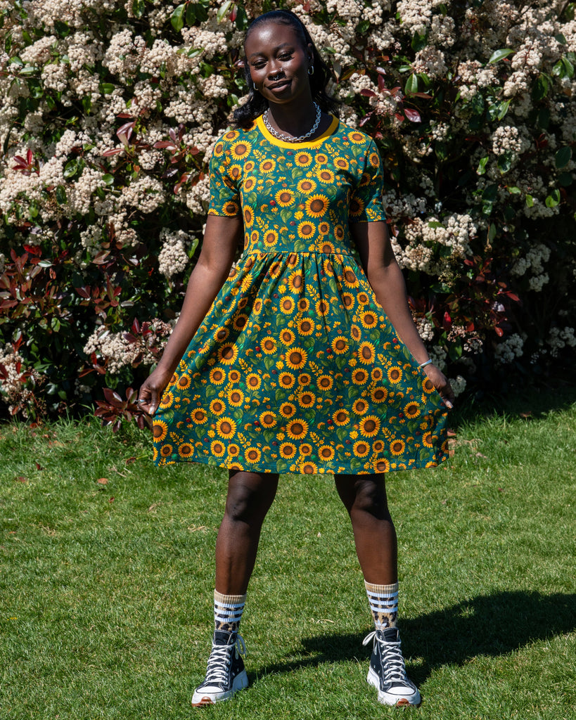 Rebel Romance Sunflower T-Shirt Dress