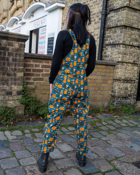 Cats and Mice Stretch Twill Dungarees
