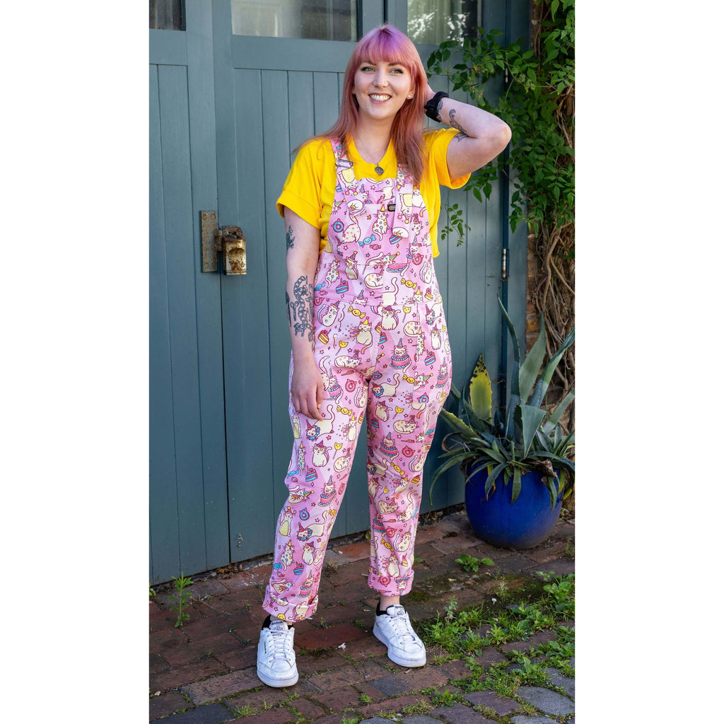 Party Cats Stretch Twill Dungarees