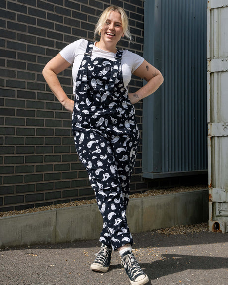 Rebel Romance Ghosties Print Dungarees