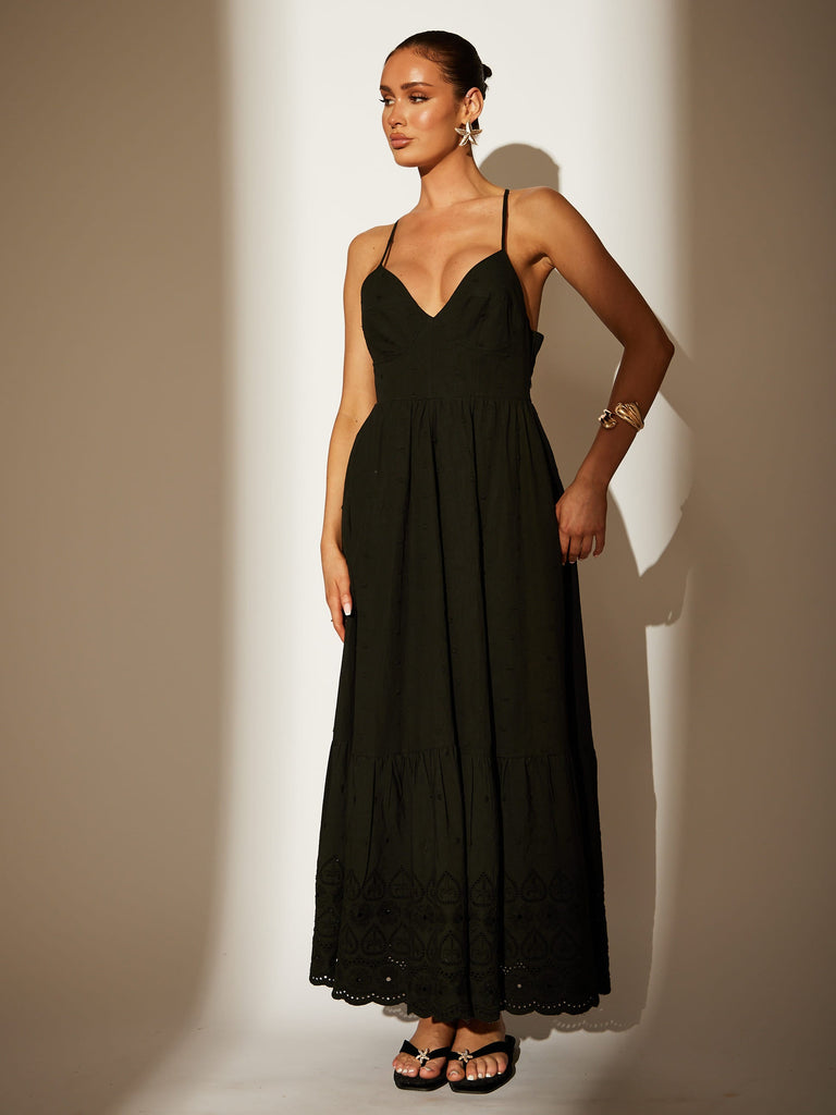 Black Broderie Anglaise Dress