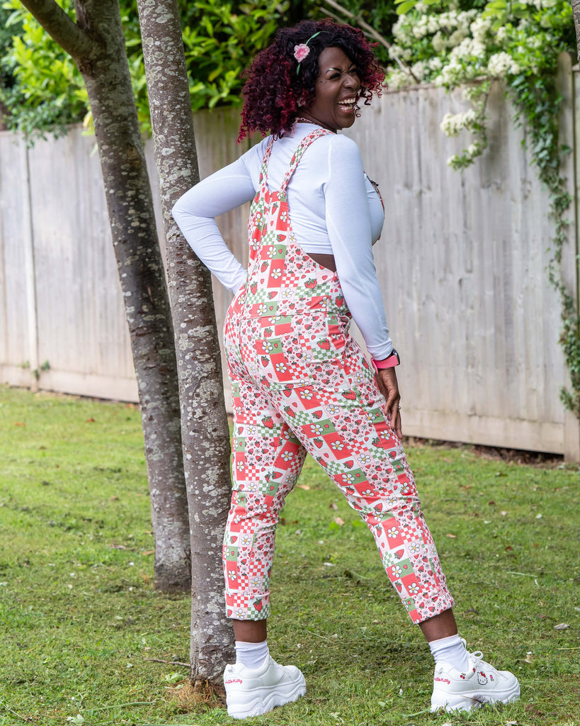 Rebel Romance Strawberry Picnic Dungarees