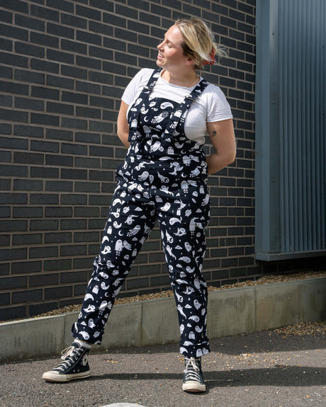 Rebel Romance Ghosties Print Dungarees