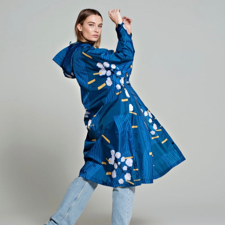 Rainkiss Poncho Raincoat - Japanese Blossom