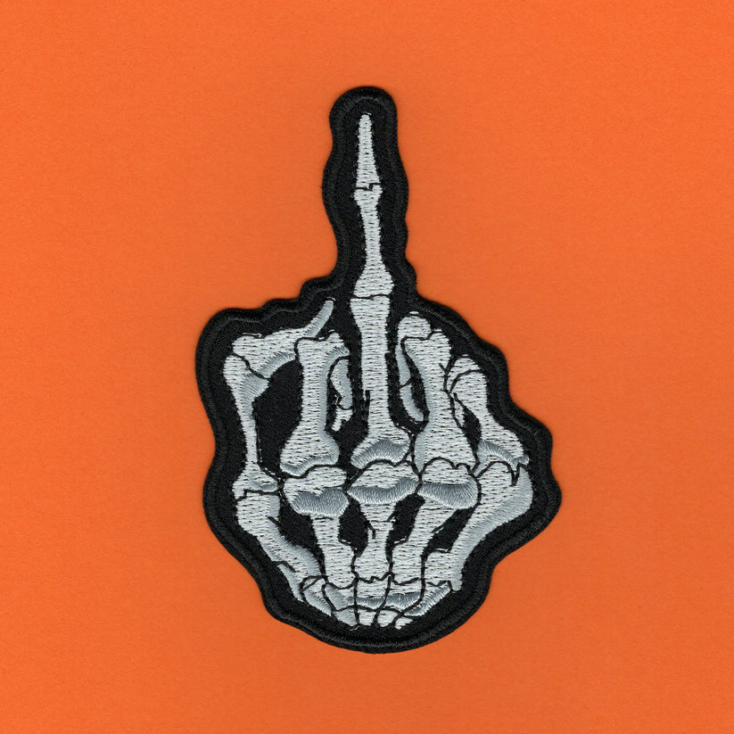 Iron on Patch - Skeleton Finger