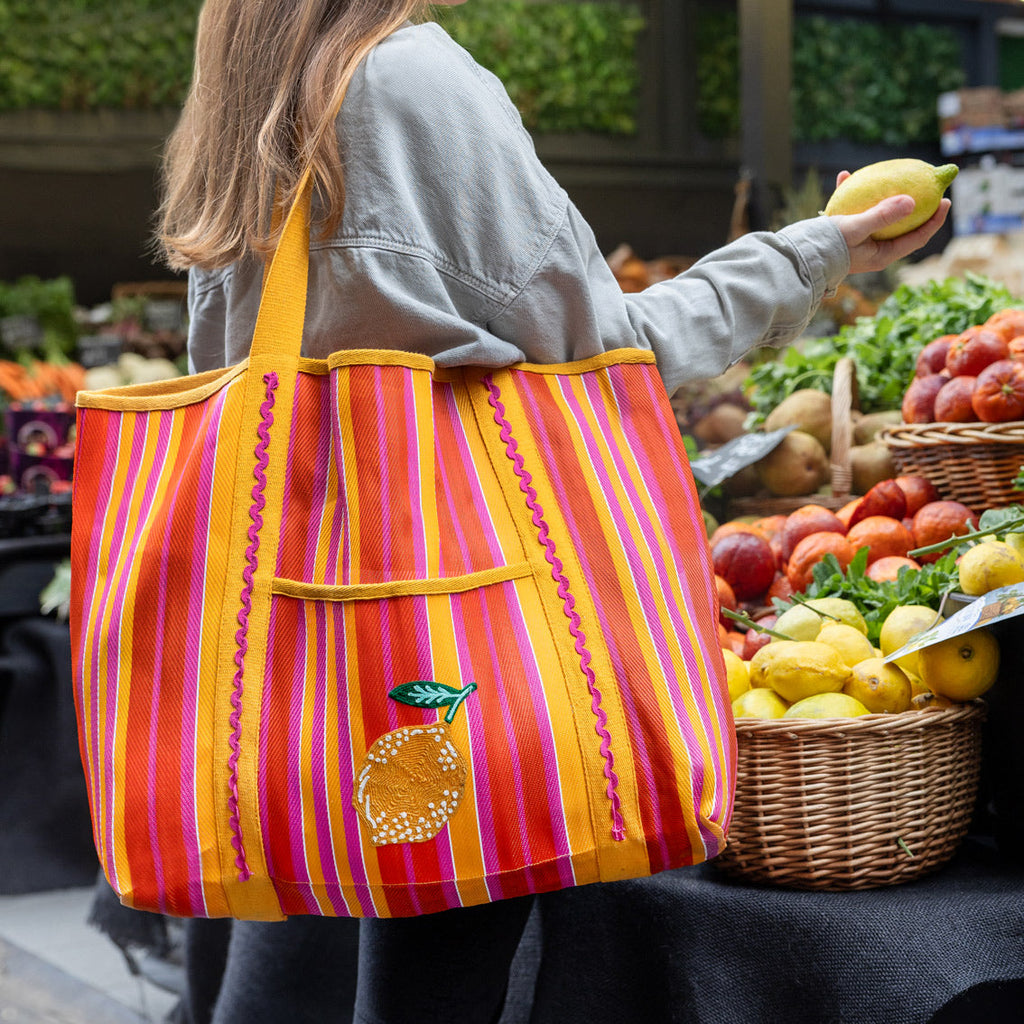 Recycled Plastic Tote Bag - Lemon