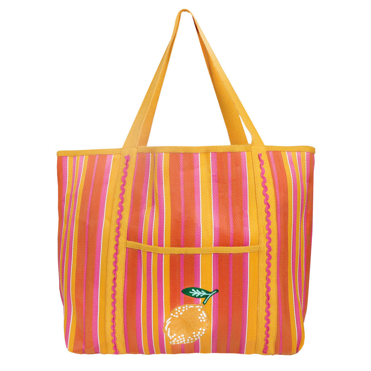 Recycled Plastic Tote Bag - Lemon
