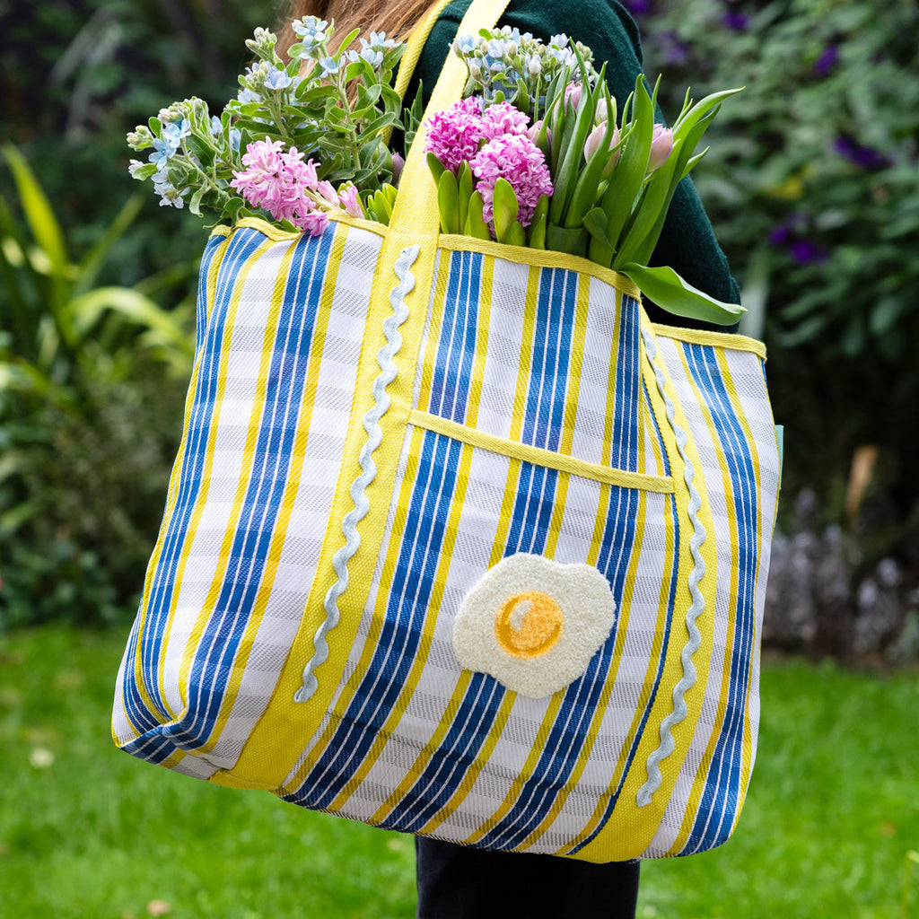 Recycled Plastic Tote Bag - Egg