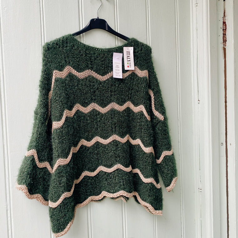 Zig Zag Fluffy Jumper - 2 Colours