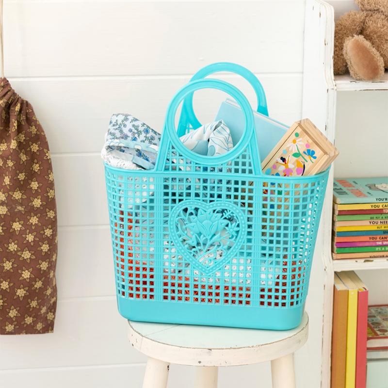 Amelie Basket Bag - Blue
