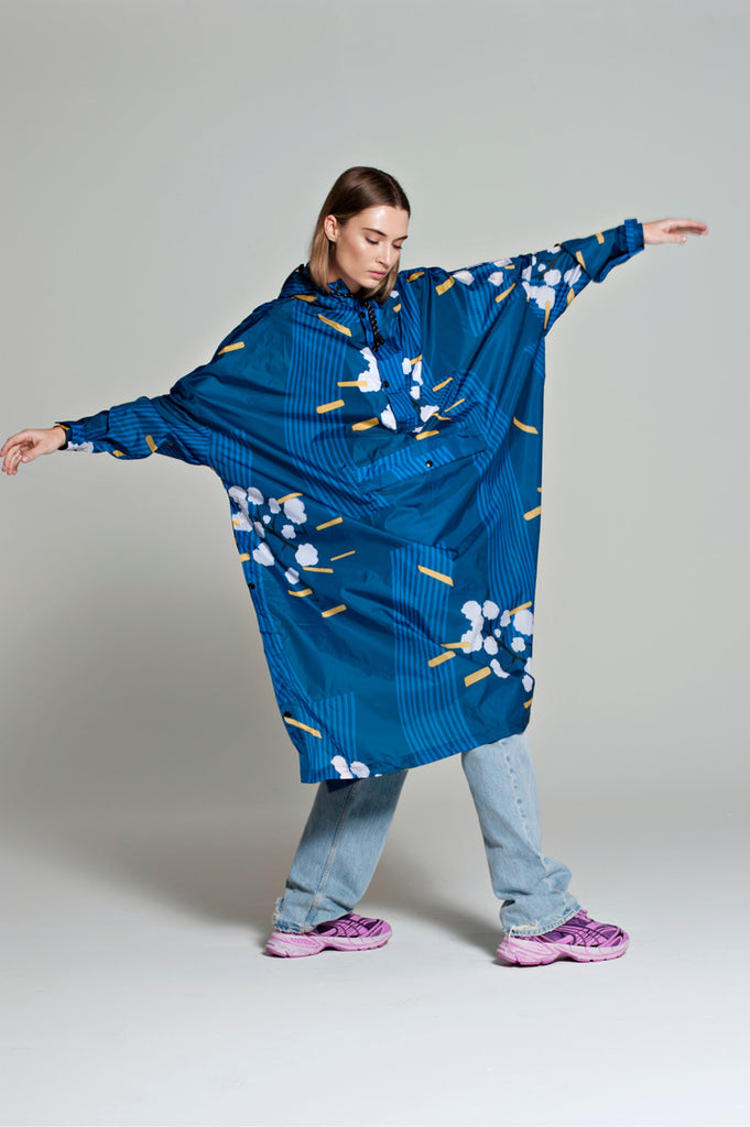 Rainkiss Poncho Raincoat - Japanese Blossom