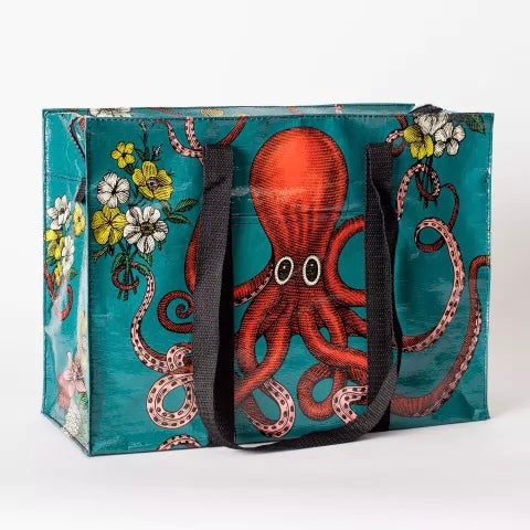 Blue Q Shoulder Tote Bag - Octopus