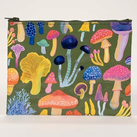 Blue Q Zipper Pouch - Mushrooms