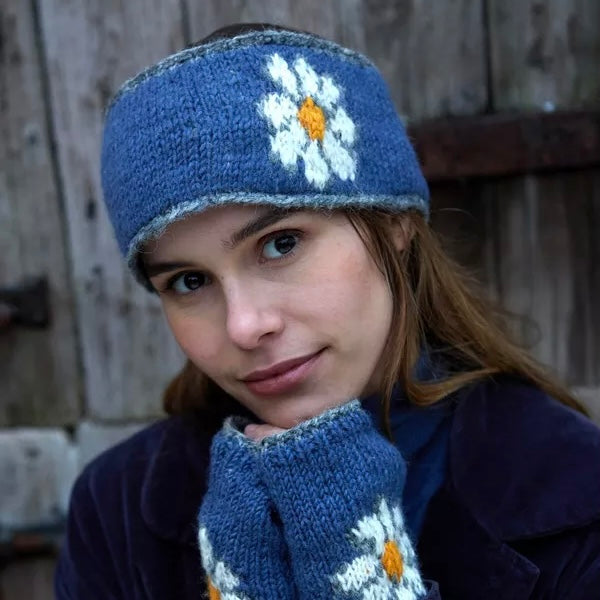 Pachamama Daisy Headband - Demin