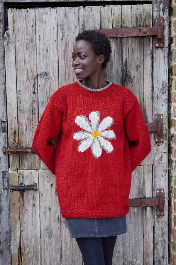 Pachamama Daisy Sweater - Red