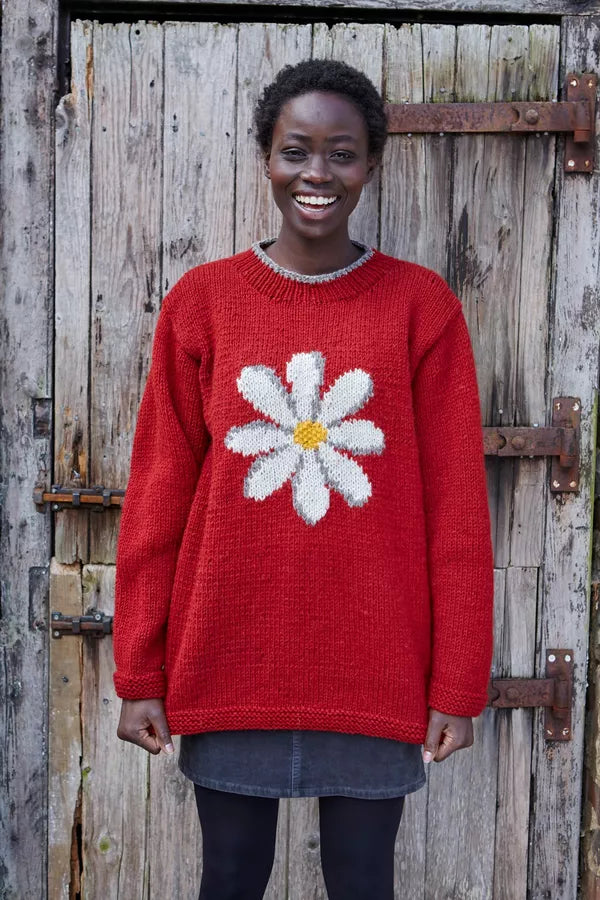 Pachamama Daisy Sweater - Red