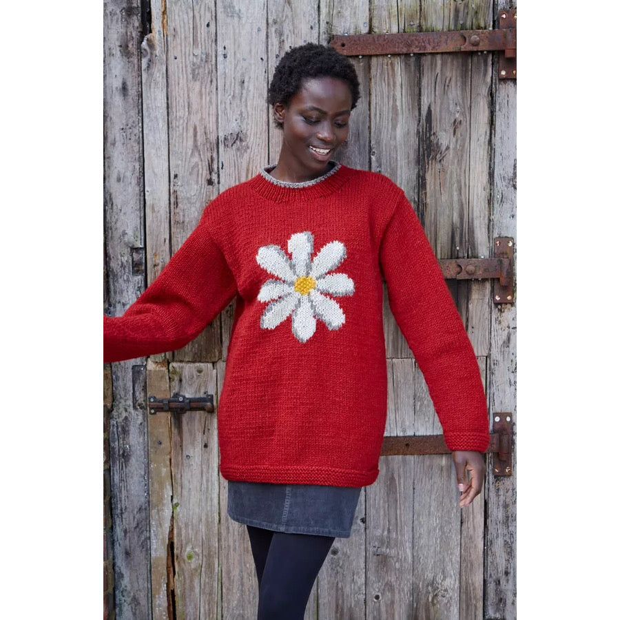 Pachamama Daisy Sweater - Red