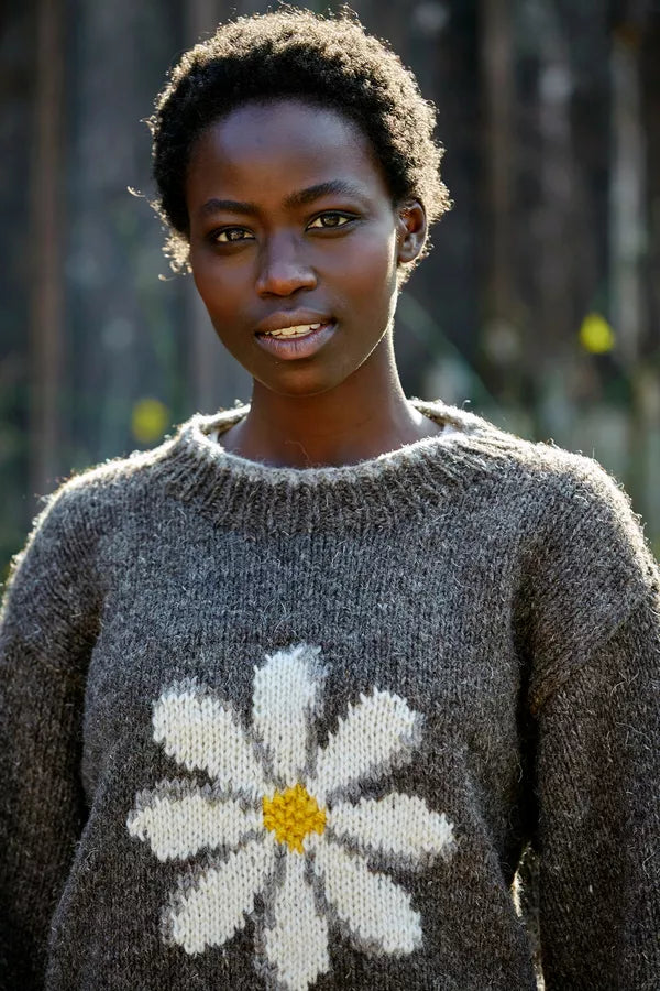 Pachamama Daisy Sweater - Bark