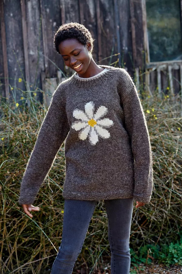 Pachamama Daisy Sweater - Bark