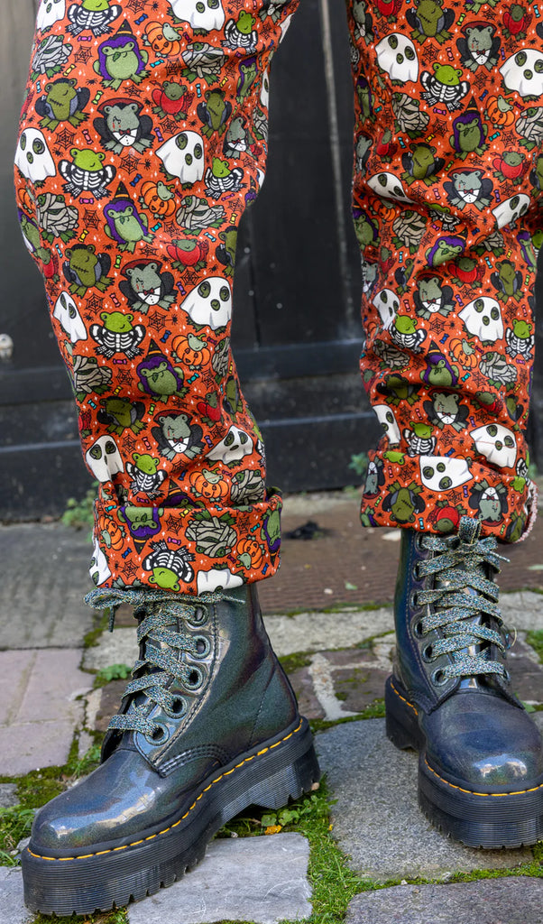 Halloween: Frog Party Stretch Twill Dungarees