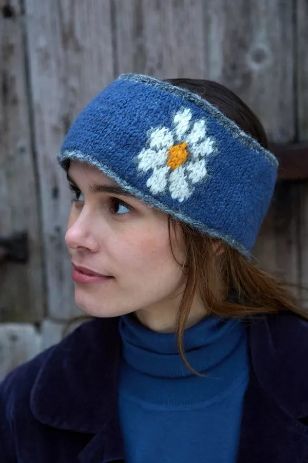 Pachamama Daisy Headband - Demin