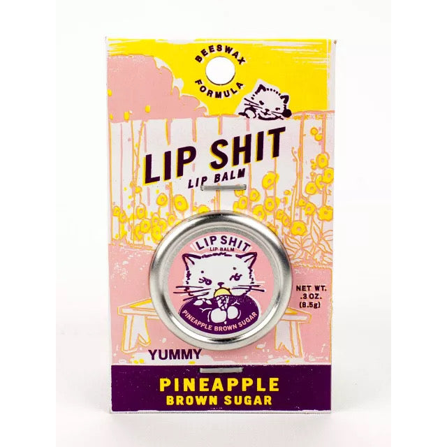 Blue Q Lip Shit Lip Balm - Pineapple & Brown Sugar