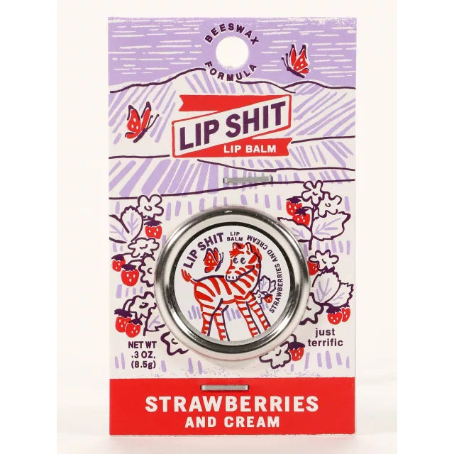 Blue Q Lip Shit Lip Balm - Strawberries & Cream