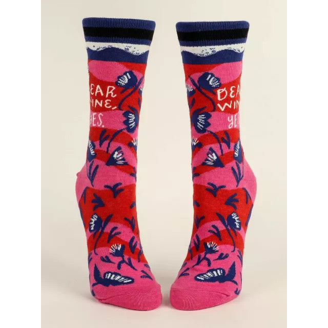 Dear Wine, Yes. - Crew Socks