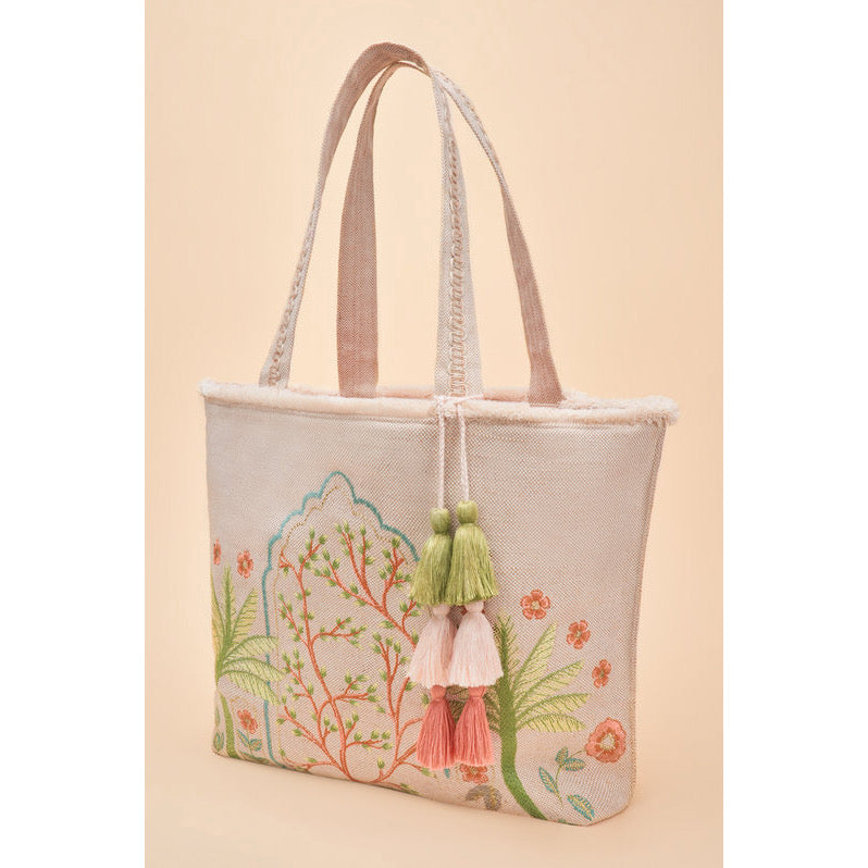 Jute Beach Tote - Paradise Palms