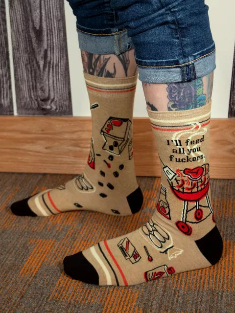 I'll Feed All You Fuckers - Mens Crew Socks