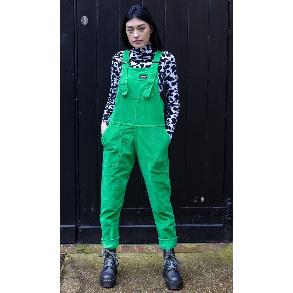 Classic Green Stretch Corduroy Dungarees