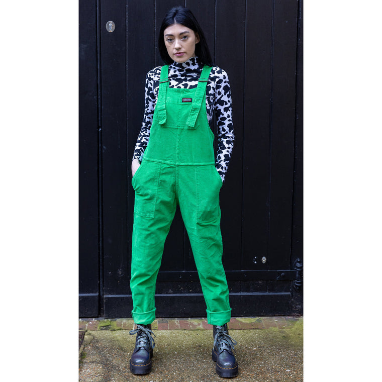 Classic Green Stretch Corduroy Dungarees