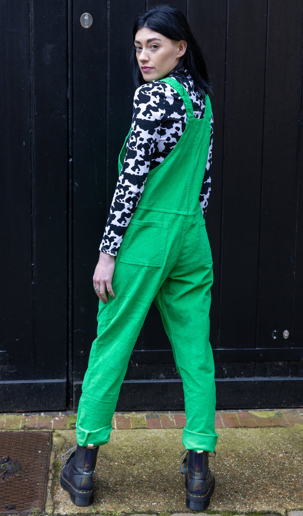 Classic Green Stretch Corduroy Dungarees