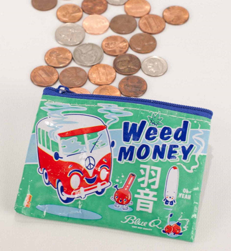 Blue Q Coin Purse - Weed Money