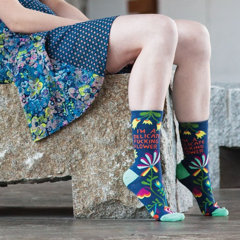 I'm A Delicate Flower - Crew Socks