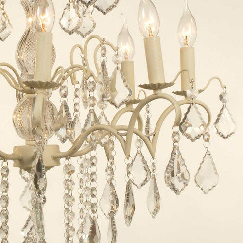 8 Arm Cream Crack Chandelier