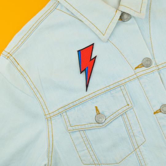 Iron on Patch - David Bowie Lightning Bolt