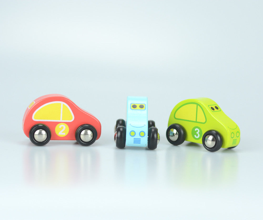 Wooden Car Carrier Toy Set