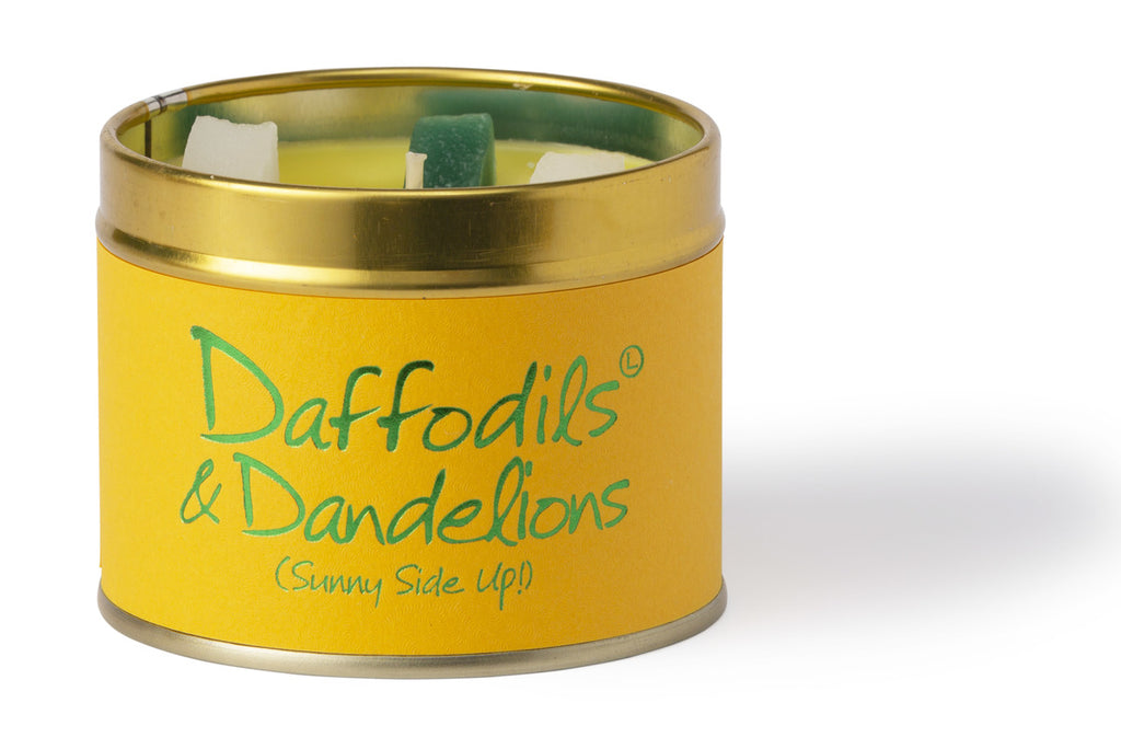 Lily-Flame Scented Tin Candle - ﻿Daffodils & Dandelions