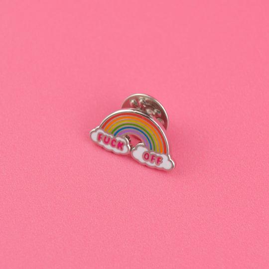Enamel Pin Badge - F*ck Off Rainbow