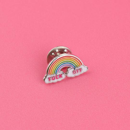 Enamel Pin Badge - F*ck Off Rainbow