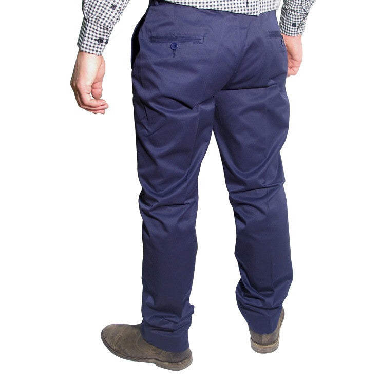 Mens Sta Prest Trousers Navy Blue