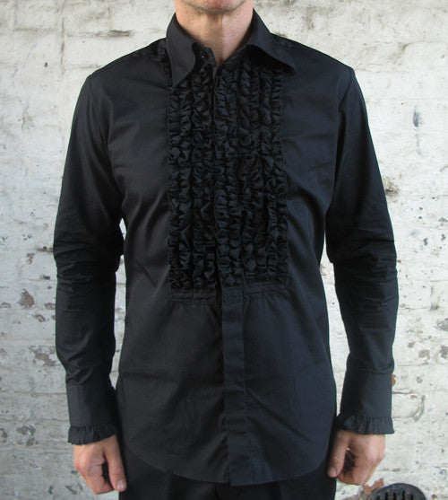 Vintage Style Ruffle Dinner Shirt - 4 Colours